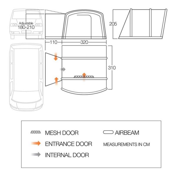 VANGO Cove III Low Air Driveaway Awning