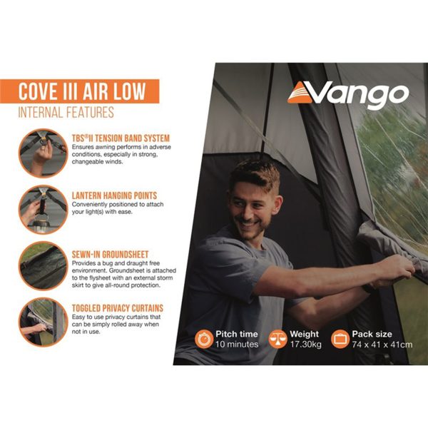 VANGO Cove III Low Air Driveaway Awning