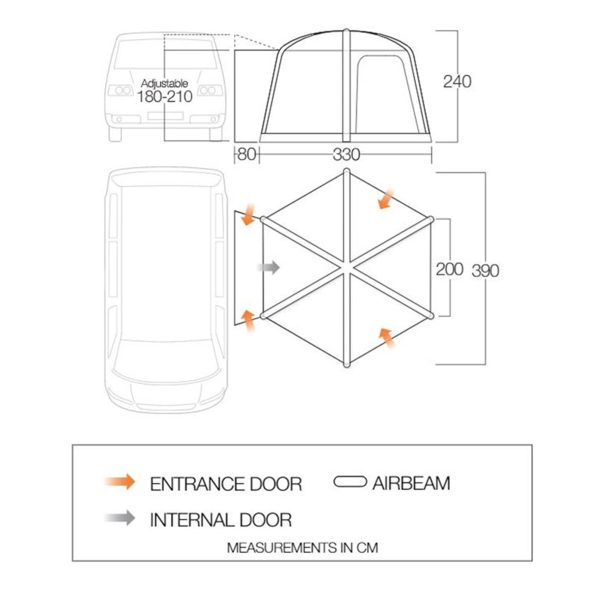 VANGO Hexaway Pro Low Air Driveaway Touring Awning