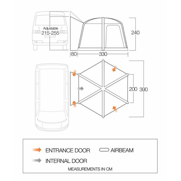 VANGO Hexaway Pro Mid Air Driveaway Touring Awning