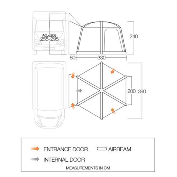 VANGO Hexaway Pro Tall Air Driveaway Touring Awning