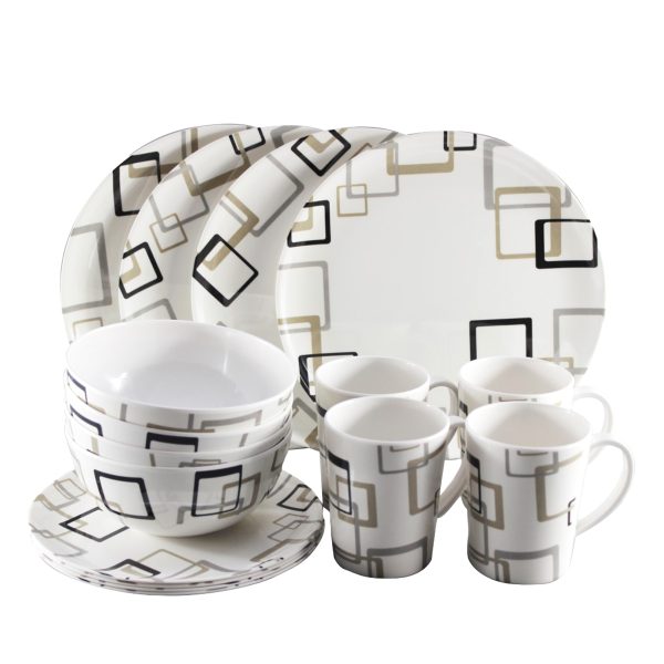 Camptech 1015 Sovereign Melamine 16 Piece Dinner Set