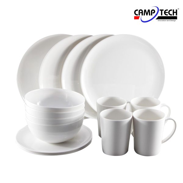 Camptech 1015 Victoria Melamine 16 Piece Dinner Set