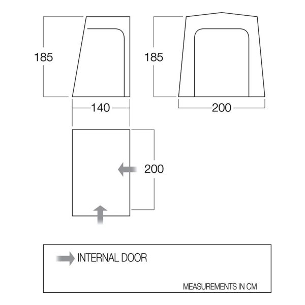 Vango BR004 Sports Awning Bedroom