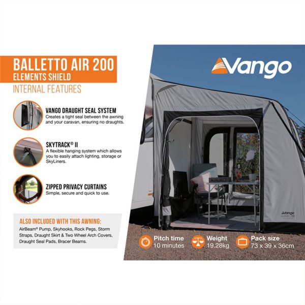 Vango Balletto Air 200 Elements Shield Touring Awning