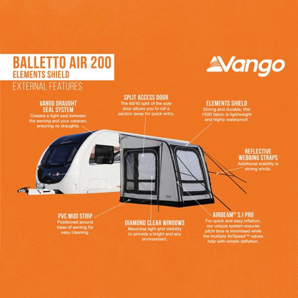 Vango Balletto Air 200 Elements Shield Touring Awning