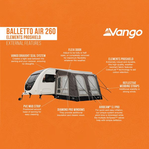 Vango Balletto Air 260 Elements ProShield Awning