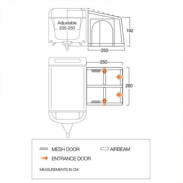 Vango Balletto Air 260 Elements Shield Touring Awning