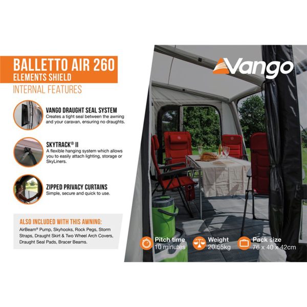 Vango Balletto Air 260 Elements Shield Touring Awning