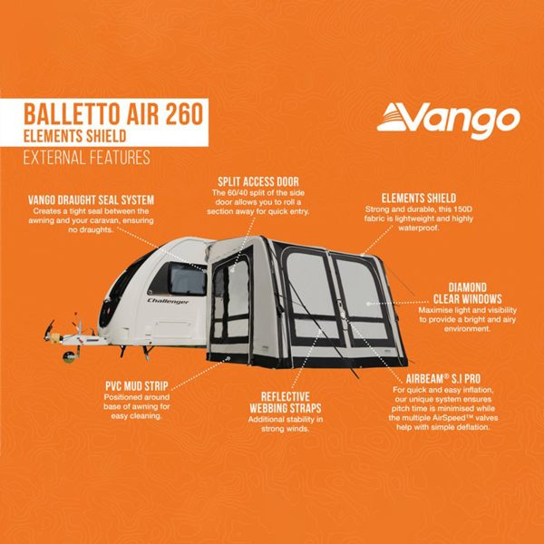 Vango Balletto Air 260 Elements Shield Touring Awning