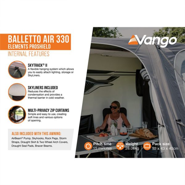 Vango Balletto Air 330 Elements ProShield Awning