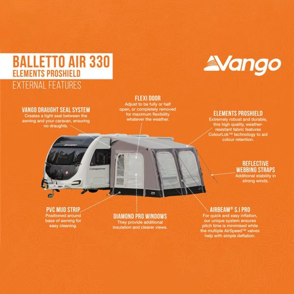 Vango Balletto Air 330 Elements ProShield Awning