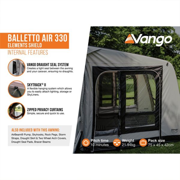 Vango Balletto Air 330 Elements Shield Touring Awning