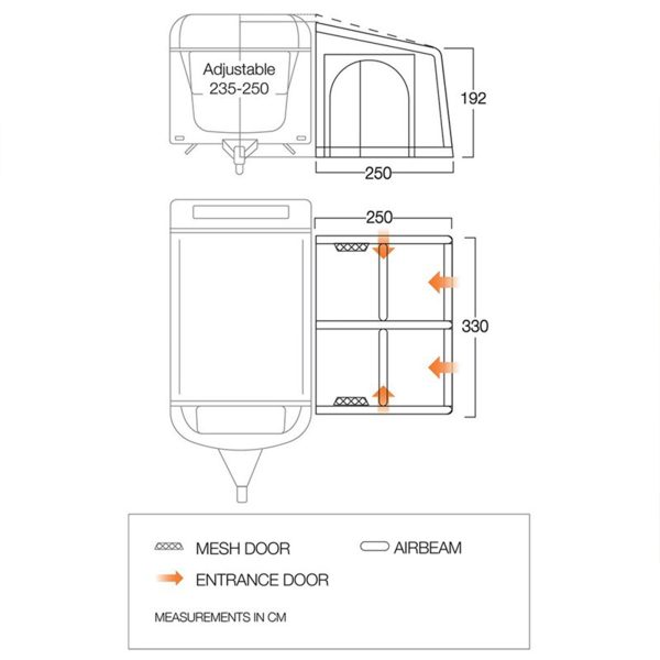 Vango Balletto Air 330 Elements Shield Touring Awning