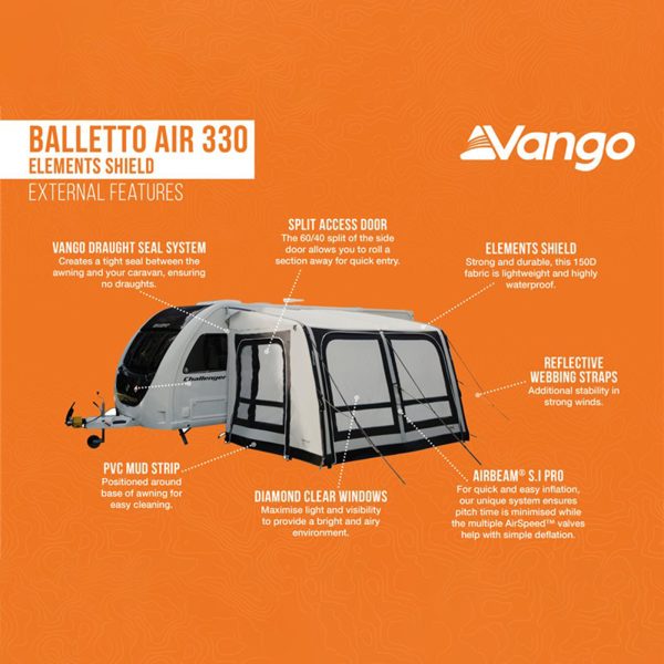 Vango Balletto Air 330 Elements Shield Touring Awning