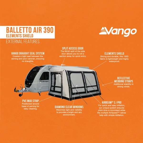 Vango Balletto Air 390 Elements Shield Touring Awning