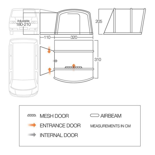 Vango Cove Air TC Low Touring Driveaway Awning