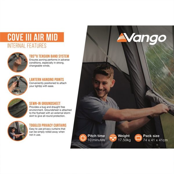 Vango Cove III Air Mid Touring Driveaway Awning