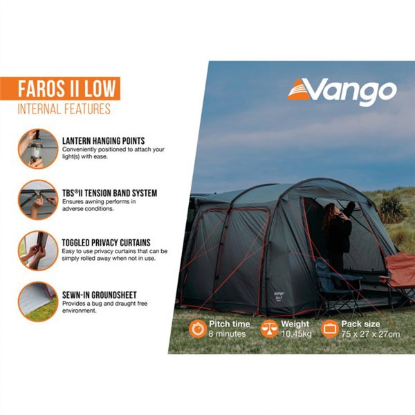 Vango Faros II Low Poled Touring Driveaway Awning