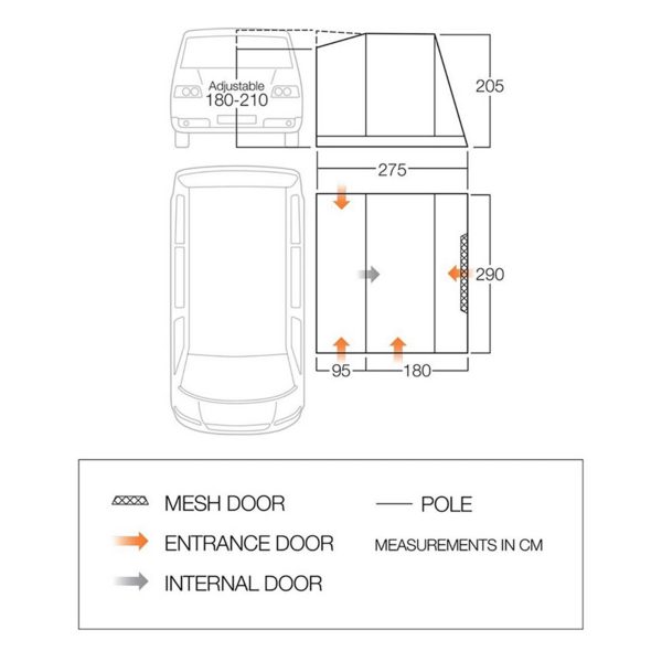 Vango Faros II Low Poled Touring Driveaway Awning