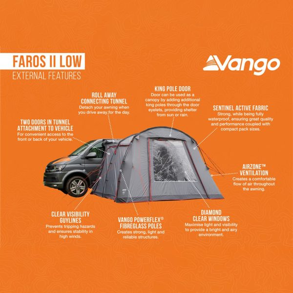 Vango Faros II Low Poled Touring Driveaway Awning