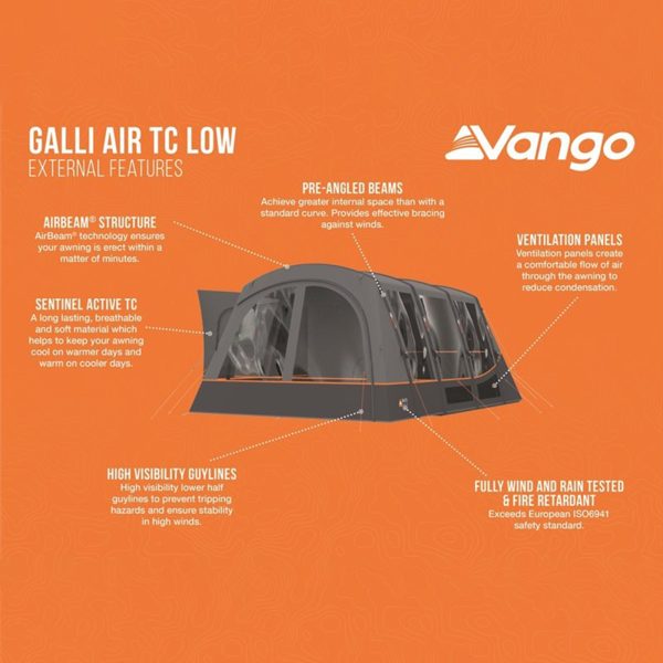 Vango Galli Air TC Low Touring Driveaway Awning