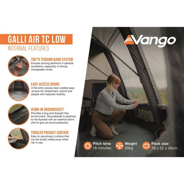 Vango Galli Air TC Low Touring Driveaway Awning