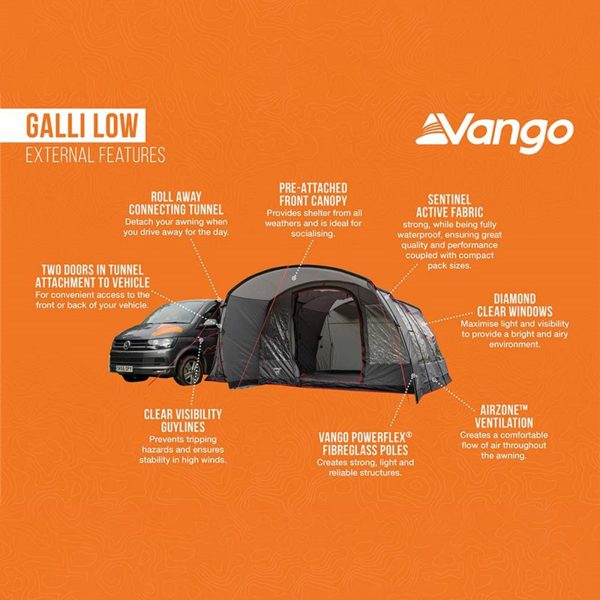 Vango Galli Low Poled Touring Driveaway Awning