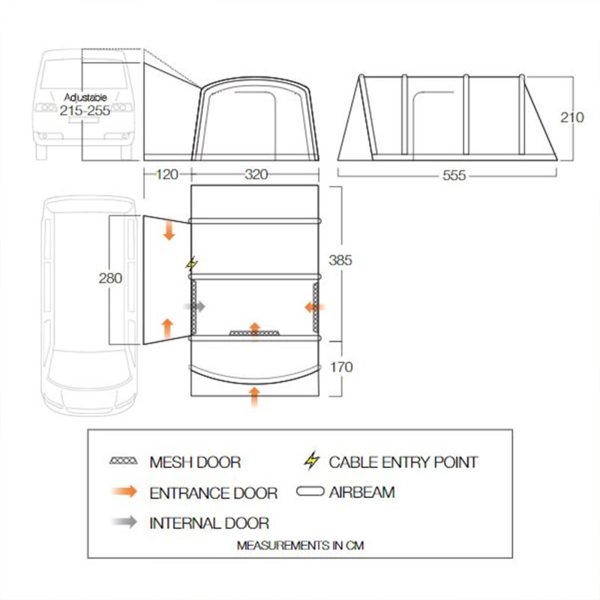 Vango Galli Pro Air Mid Driveaway Awning