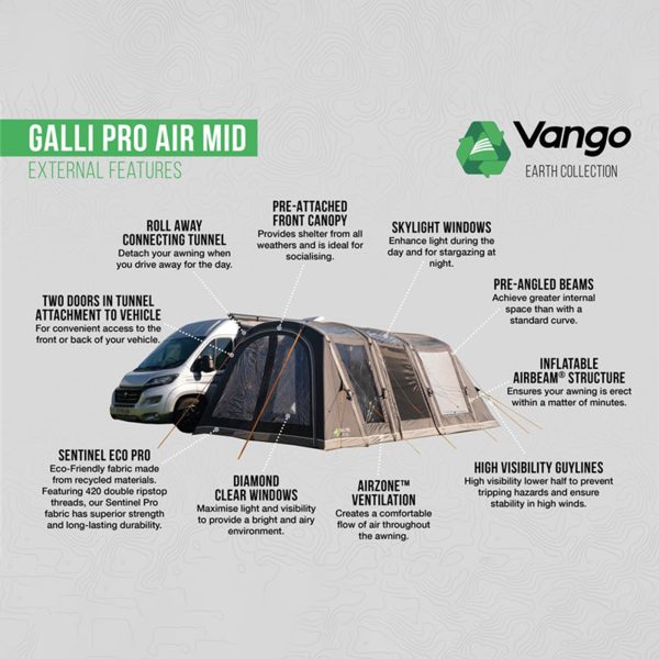 Vango Galli Pro Air Mid Driveaway Awning