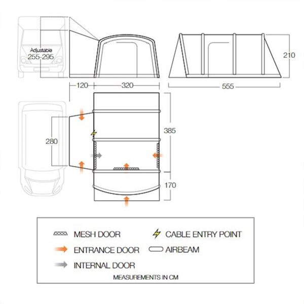 Vango Galli Pro Air Tall Driveaway Awning