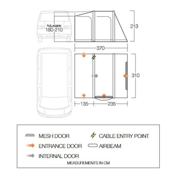 Vango Kela Pro Air Low Driveaway Awning