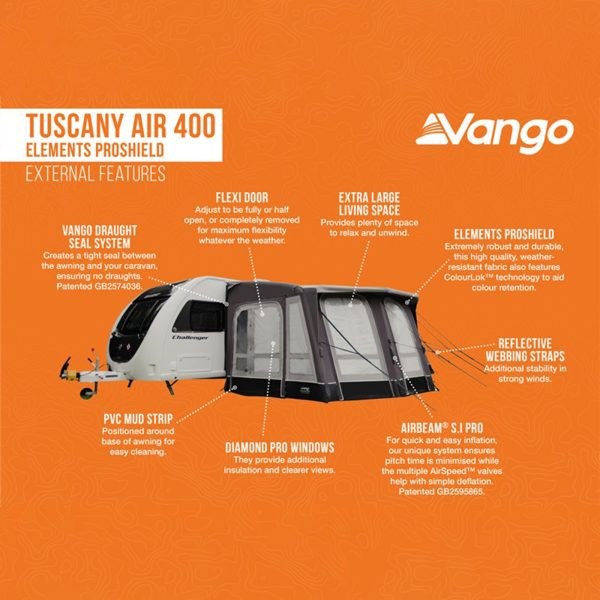 Vango Tuscany Air 400 Elements ProShield Touring Awning