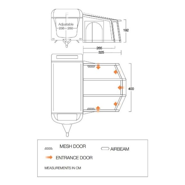 Vango Tuscany Air 400 Elements ProShield Touring Awning