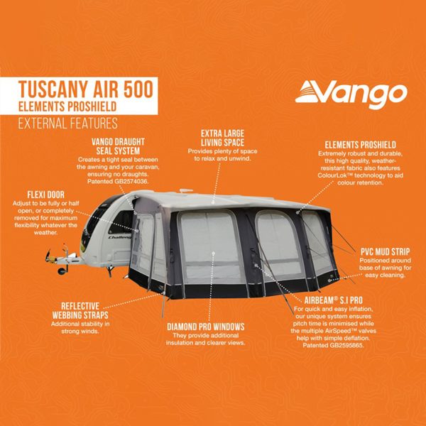 Vango Tuscany Air 500 Elements ProShield Touring Awning