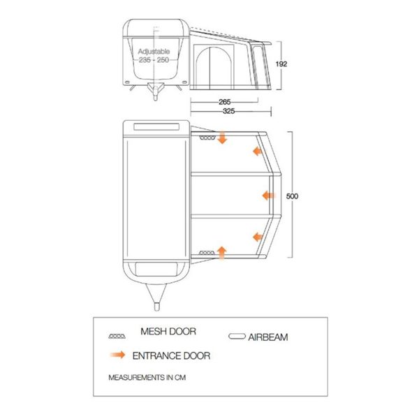 Vango Tuscany Air 500 Elements ProShield Touring Awning