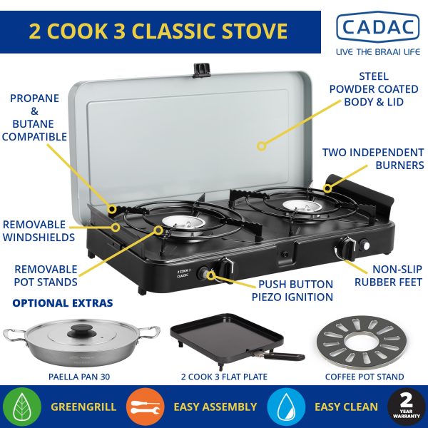 Cadac 2 Cook 3 Classic Stove Portable Gas Stove - Image 8