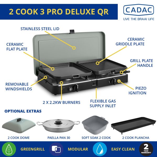 Cadac 2 Cook 3 Pro Deluxe QR Portable Gas Stove - Image 8