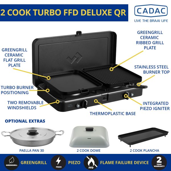 Cadac 2 Cook Turbo FFD Deluxe QR Portable Gas Stove - Image 6