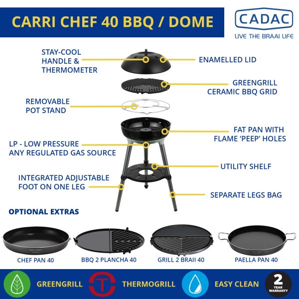 Cadac Carri Chef 40 BBQ / Dome - Image 7