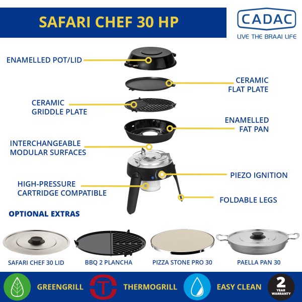 Cadac Safari Chef 30 HP Gas Barbecue - Image 4